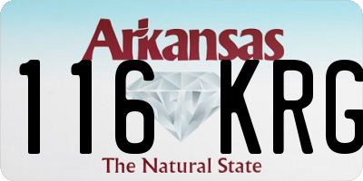 AR license plate 116KRG