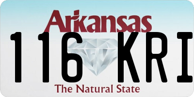 AR license plate 116KRI