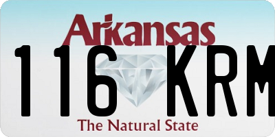 AR license plate 116KRM