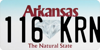 AR license plate 116KRN
