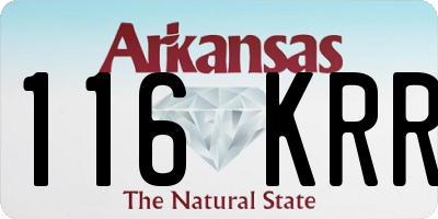 AR license plate 116KRR
