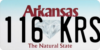AR license plate 116KRS