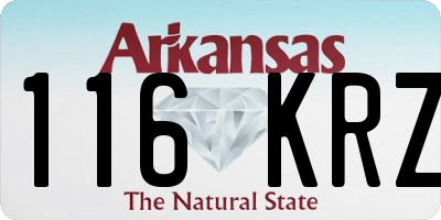AR license plate 116KRZ
