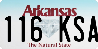 AR license plate 116KSA