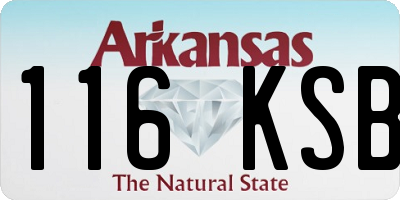 AR license plate 116KSB