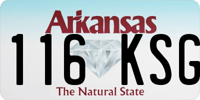 AR license plate 116KSG