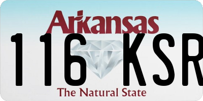 AR license plate 116KSR