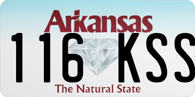 AR license plate 116KSS