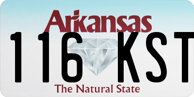 AR license plate 116KST
