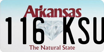 AR license plate 116KSU
