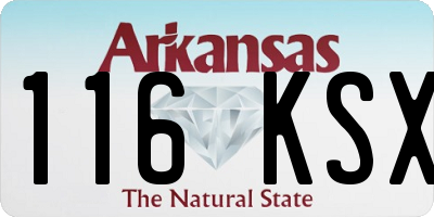 AR license plate 116KSX