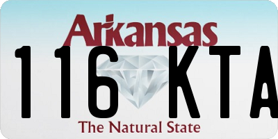 AR license plate 116KTA