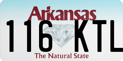 AR license plate 116KTL
