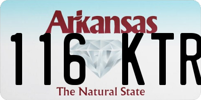 AR license plate 116KTR