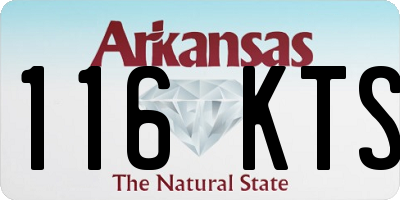 AR license plate 116KTS