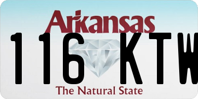 AR license plate 116KTW