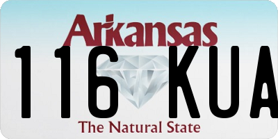 AR license plate 116KUA