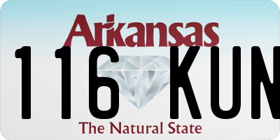 AR license plate 116KUN
