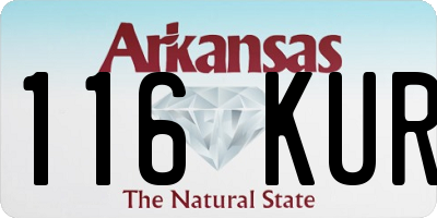 AR license plate 116KUR
