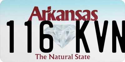 AR license plate 116KVN