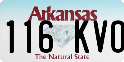 AR license plate 116KVO