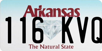 AR license plate 116KVQ