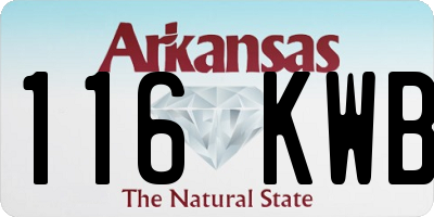 AR license plate 116KWB