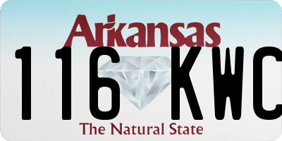 AR license plate 116KWC
