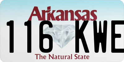 AR license plate 116KWE