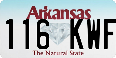 AR license plate 116KWF