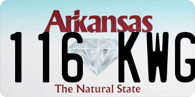 AR license plate 116KWG