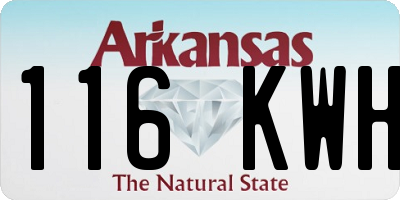 AR license plate 116KWH