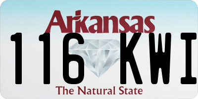 AR license plate 116KWI