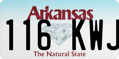 AR license plate 116KWJ
