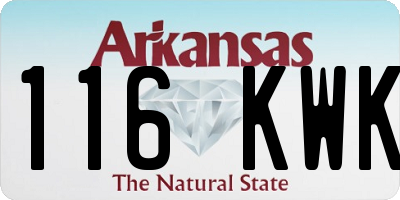 AR license plate 116KWK