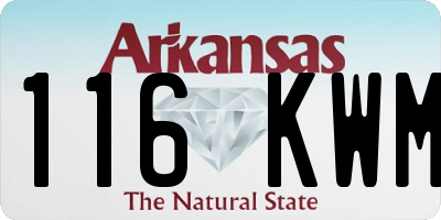 AR license plate 116KWM