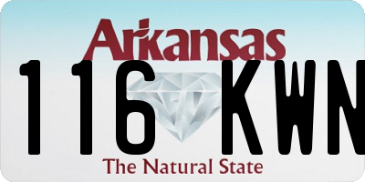 AR license plate 116KWN