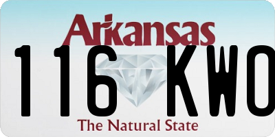 AR license plate 116KWO
