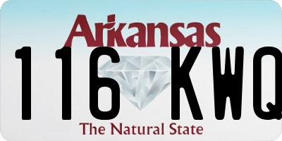 AR license plate 116KWQ