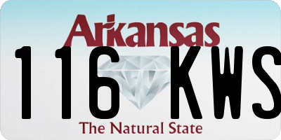 AR license plate 116KWS