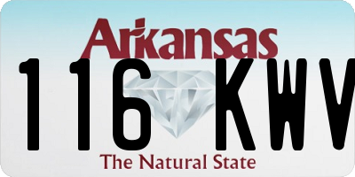 AR license plate 116KWV