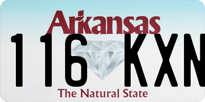 AR license plate 116KXN
