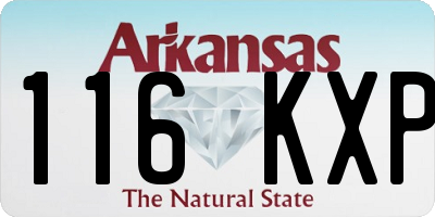 AR license plate 116KXP