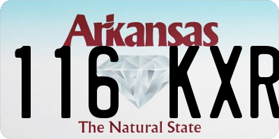 AR license plate 116KXR