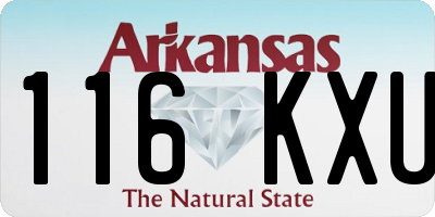 AR license plate 116KXU