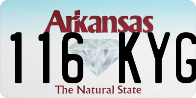AR license plate 116KYG