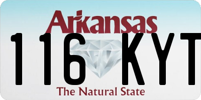 AR license plate 116KYT