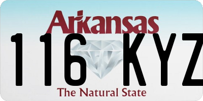 AR license plate 116KYZ