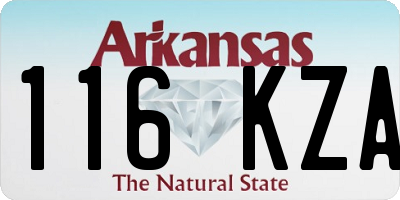AR license plate 116KZA