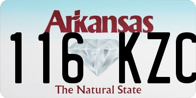 AR license plate 116KZC